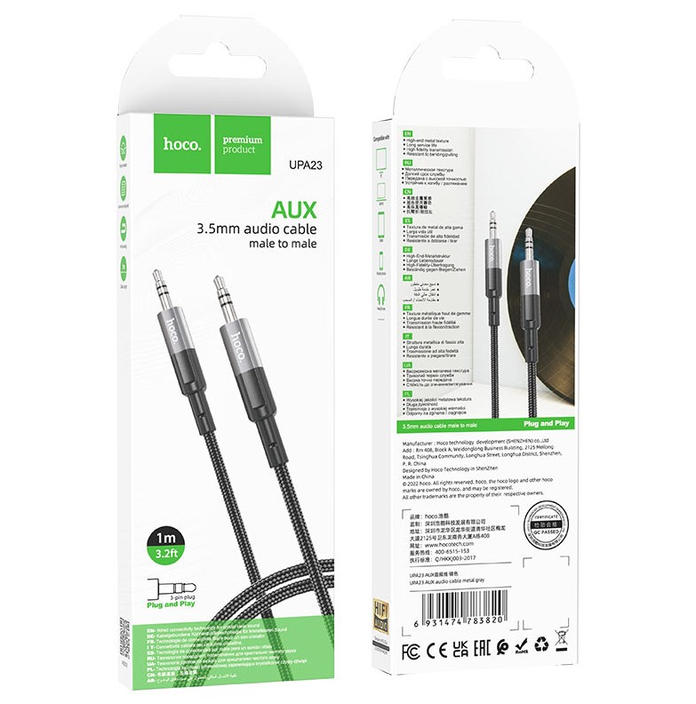 Cable 3.5mm to 3.5mm “UPA23” audio AUX