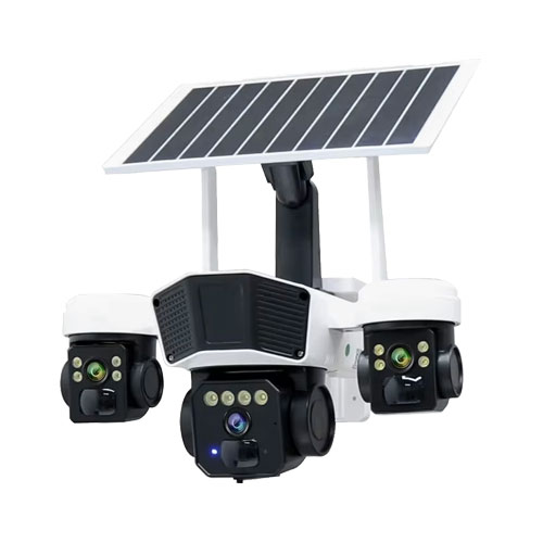Three-lens SIM card rotating solar camera
