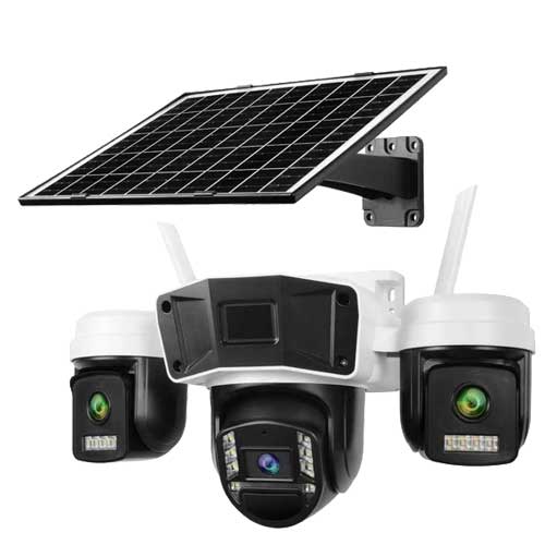 دوربین مینی اسپیددام سیمکارتی خورشیدی چرخشی سه لنز SPIX-S233AS