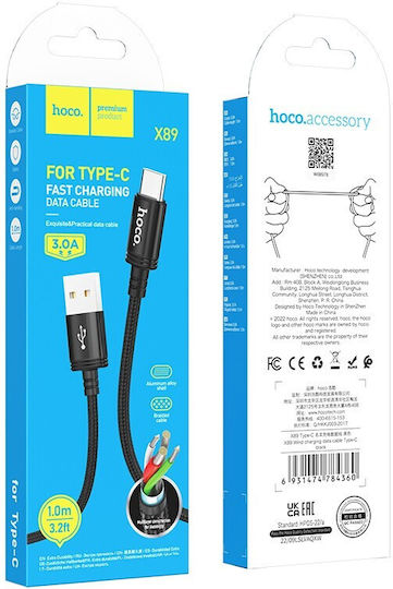 کابل تبدیل USB به Type-C هوکو مدل X89 طول 1 متر