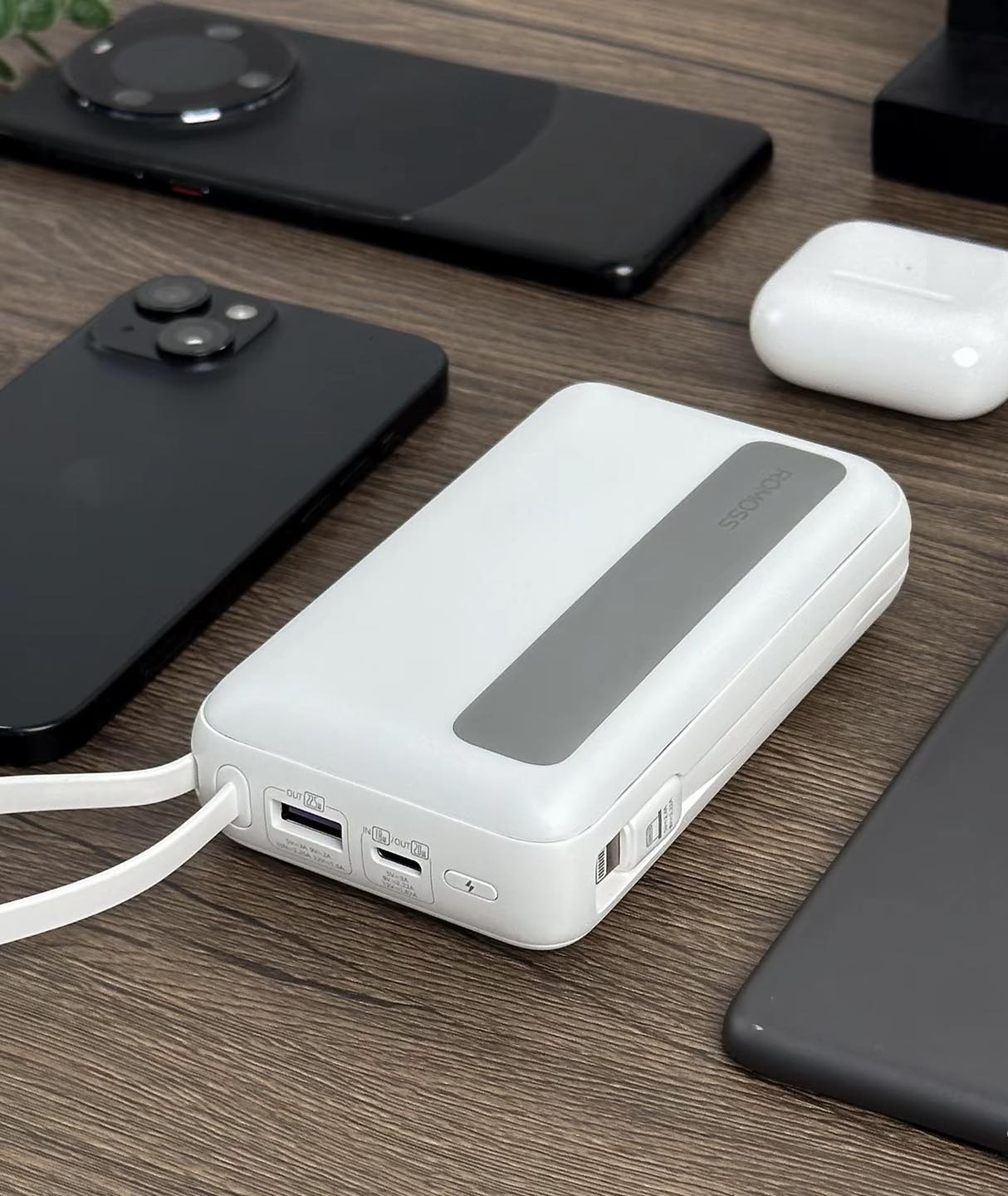 Power Bank Romoss PPR 10-152 PD LCD (22.5W) Cable C & I 10000mAh 