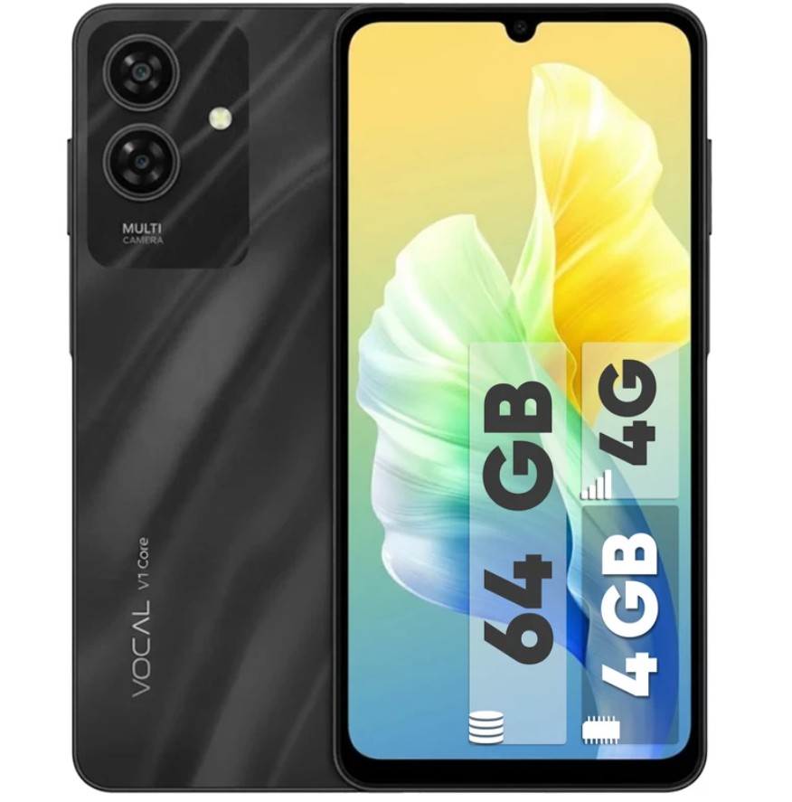 Vocal V1 Core Dual SIM Storage 64GB and RAM 4GB Mobile Phone