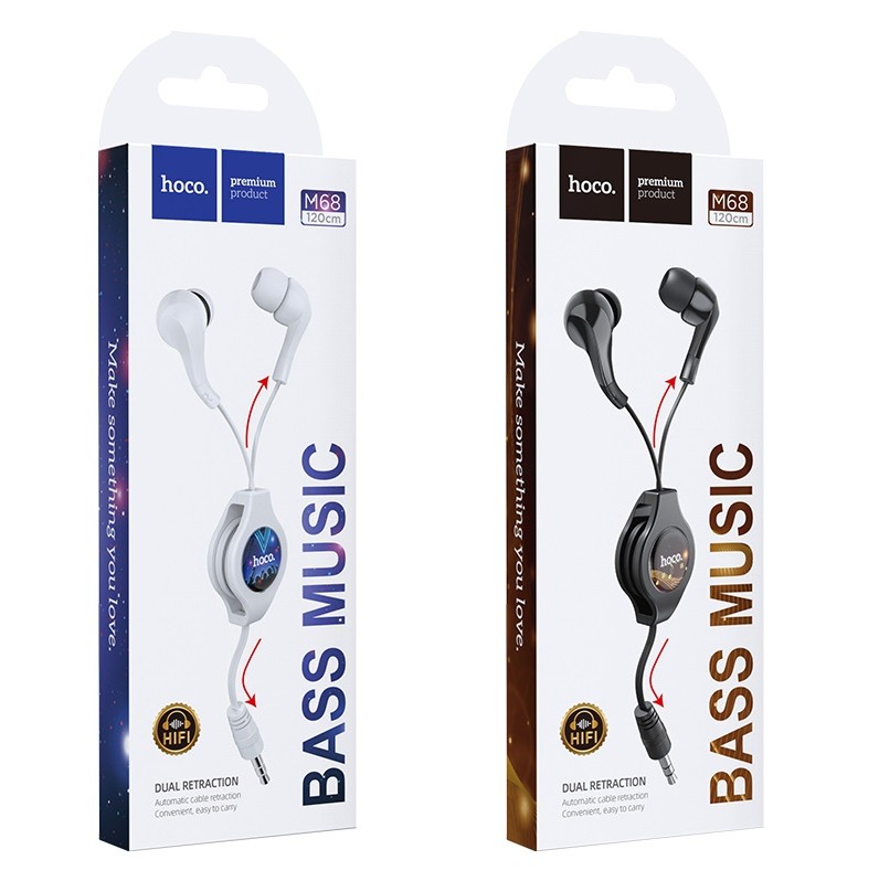 هندزفری سیمی ۳.۵ میلی‌متری مدل «M68 Easy clip» با کابل جمع‌شو