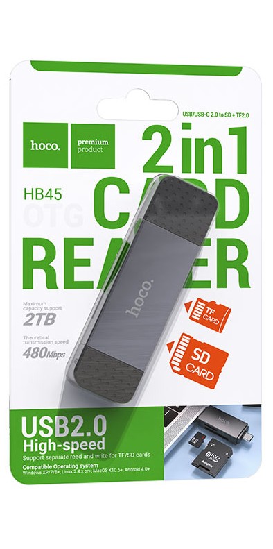 Card reader “HB45 Spirit” USB-A + Type-C 2.0 