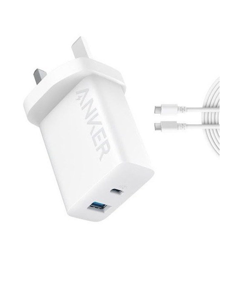 شارژر دیواری انکر Anker USB-C 20W Charger 2 Port Block With USB-C to USB-C Cable مدل B2348