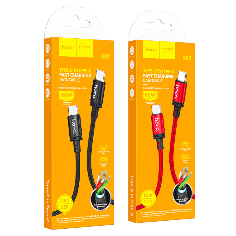 کابل شارژ هوکو HOCO X89 Type-C to Type-C 60W Data Cable